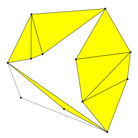 Triángulos en una pseudo-triangulación